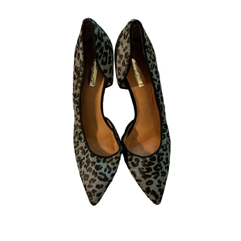 Halogen CalfHair Animal Print Leather Pumps